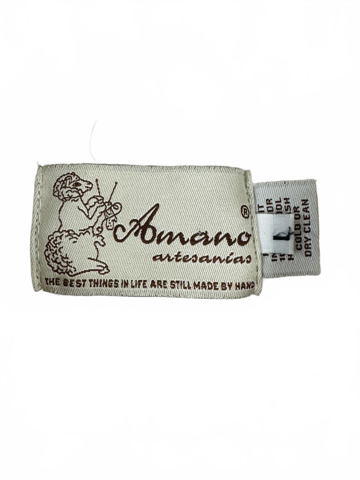 Amano Artesanias Cream Hooded Fringe Knit Cardigan