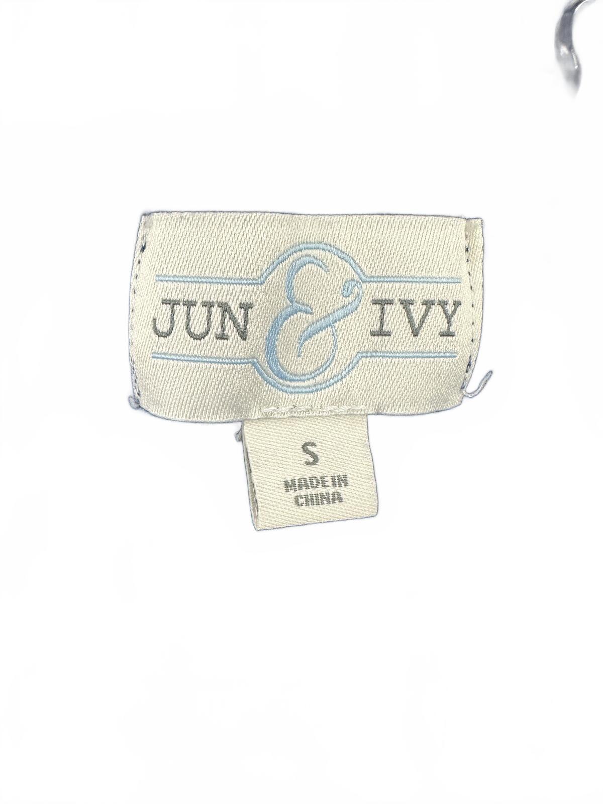 Jun & Ivy Blue Fit and Flare Dress with Spaghetti Straps and Wrap Style Bodice