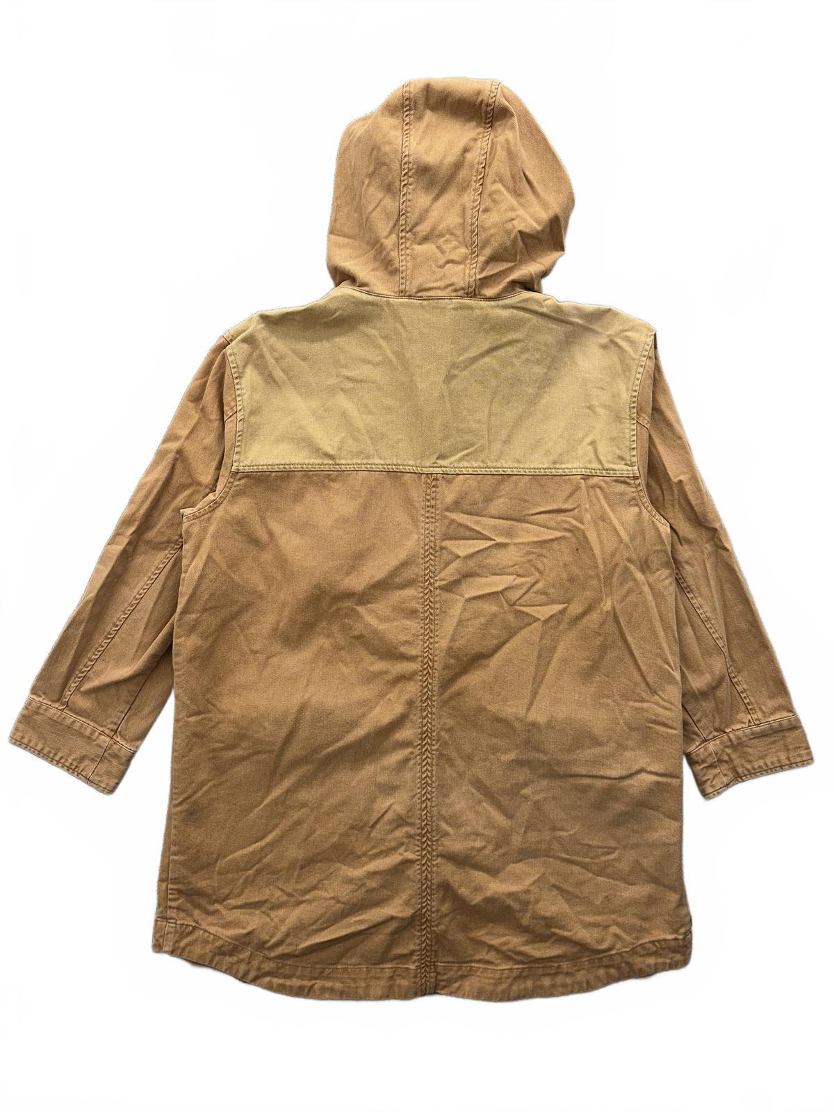 Universal Thread Two Tone Cotton Hooded Jacket Beige Brown Bohemian Parka