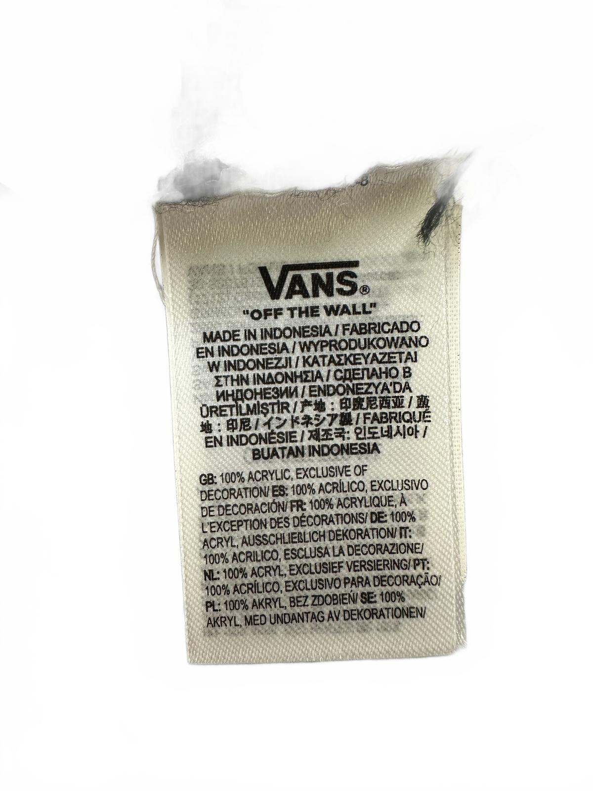 VANS Black and White Striped Beanie Off The Wall Streetwear Hat