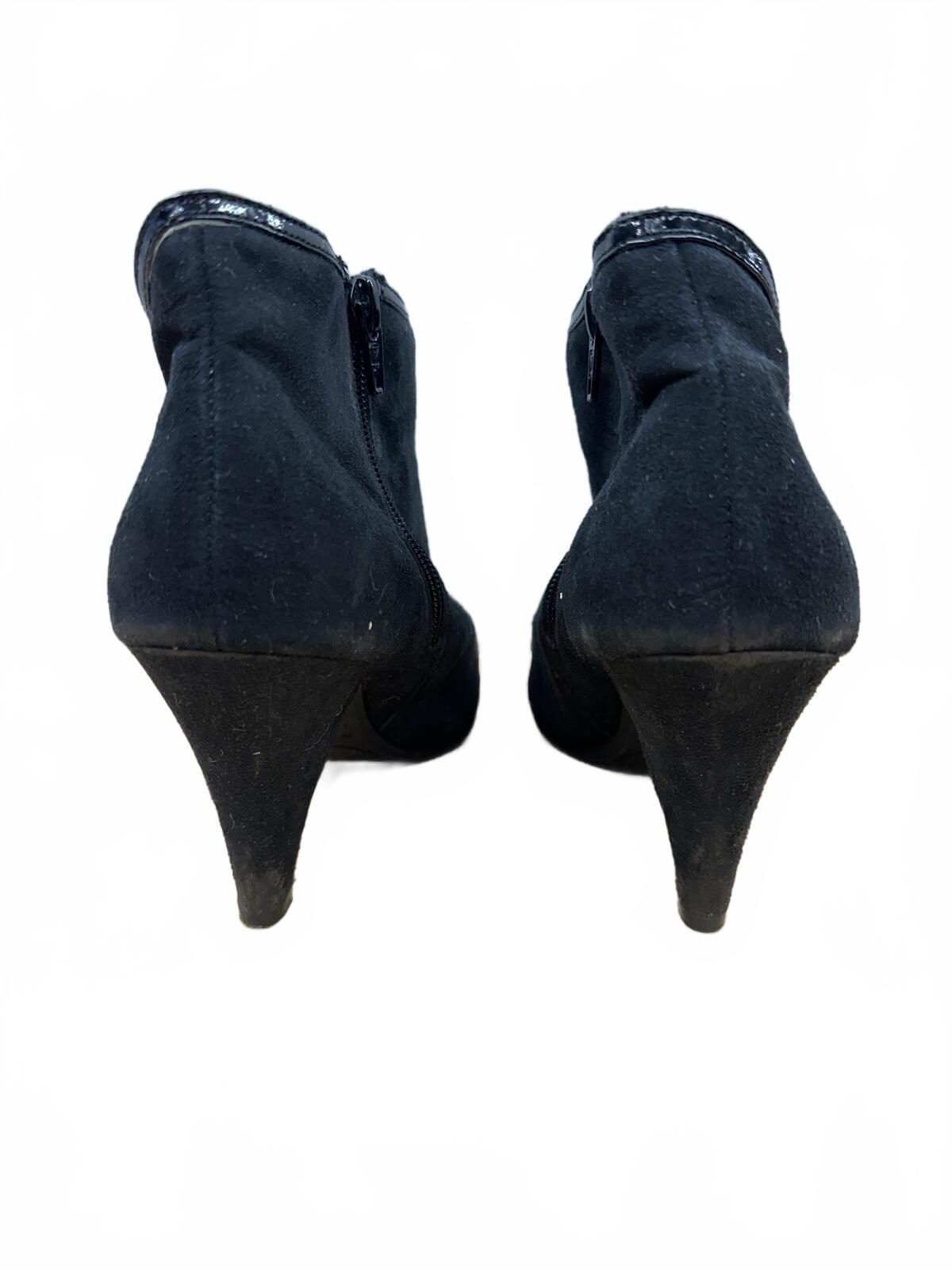 Predictions Black Suede Ankle Booties