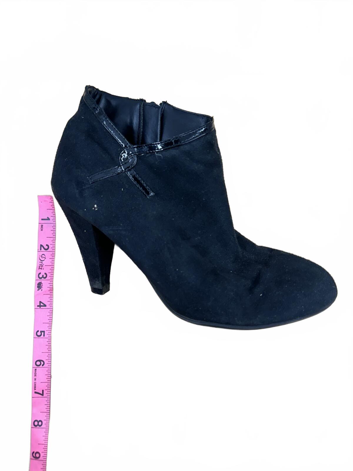 Predictions Black Suede Ankle Booties