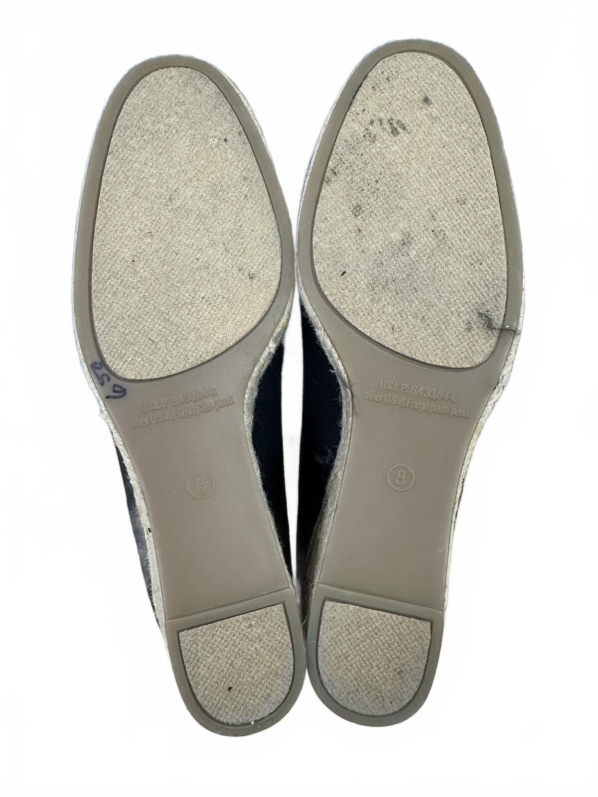 Chadwicks Black Espadrille Wedge Pumps with Rope Trim Minimalist Classic