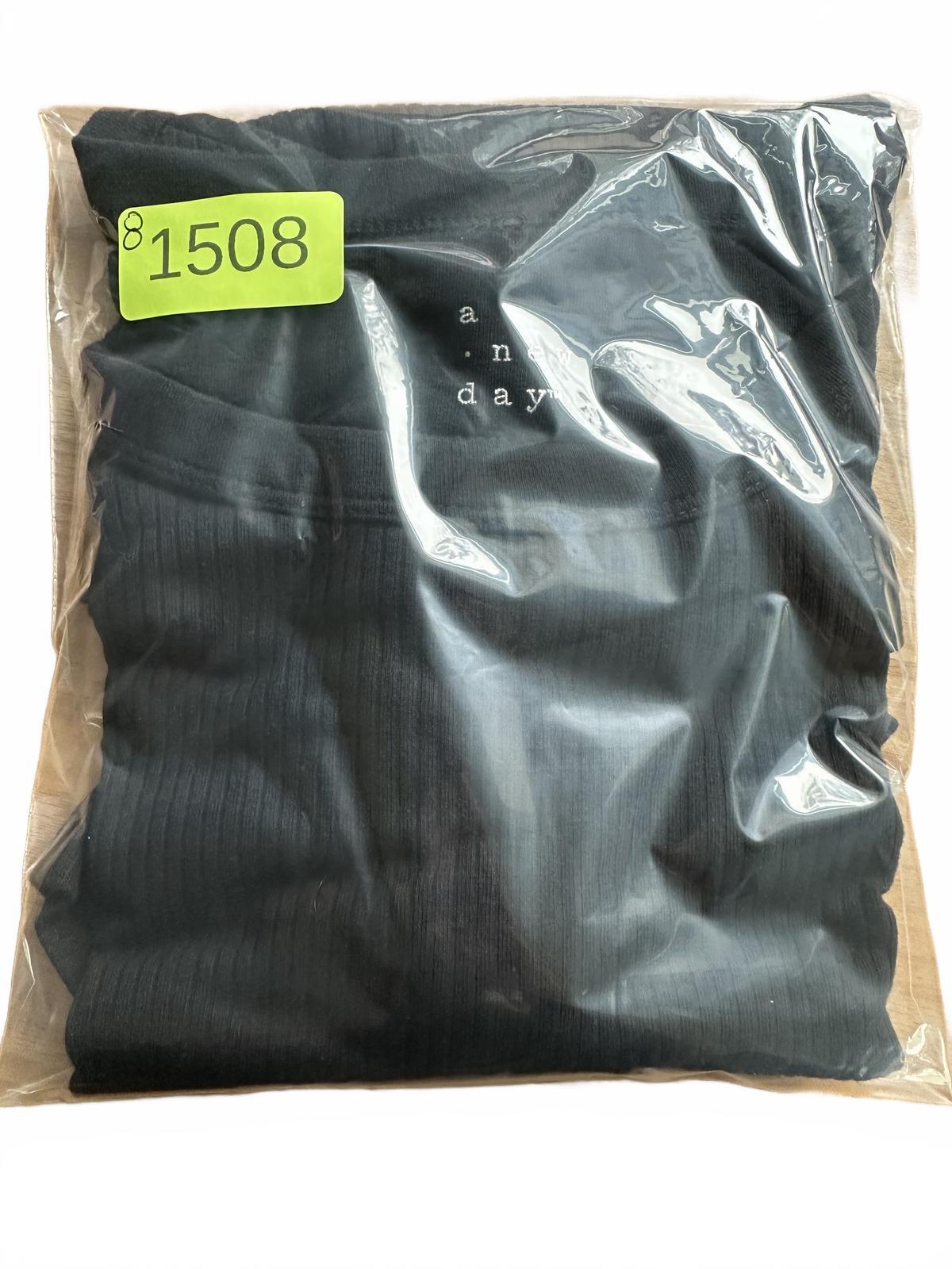 a new day Black Ribbed T Shirt Minimalist Casual
