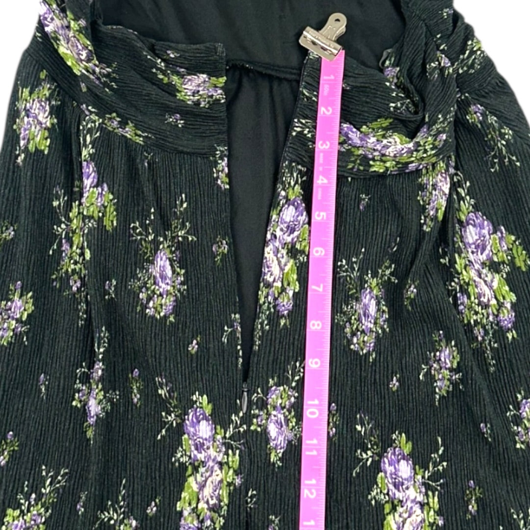 Wild Fable Black Floral Skater Halter Dress