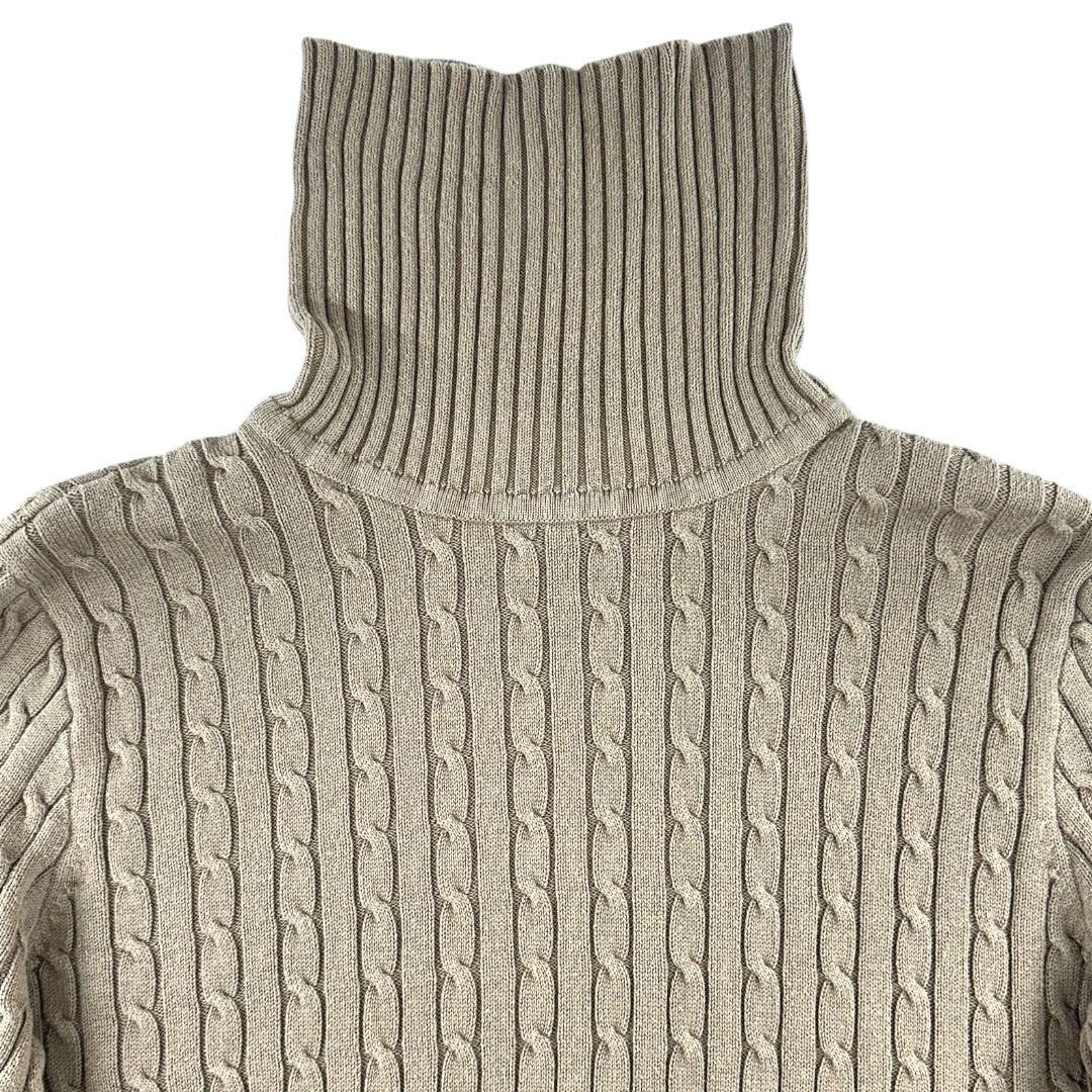 Jeanne Pierre Cable Knit Turtleneck Sweater