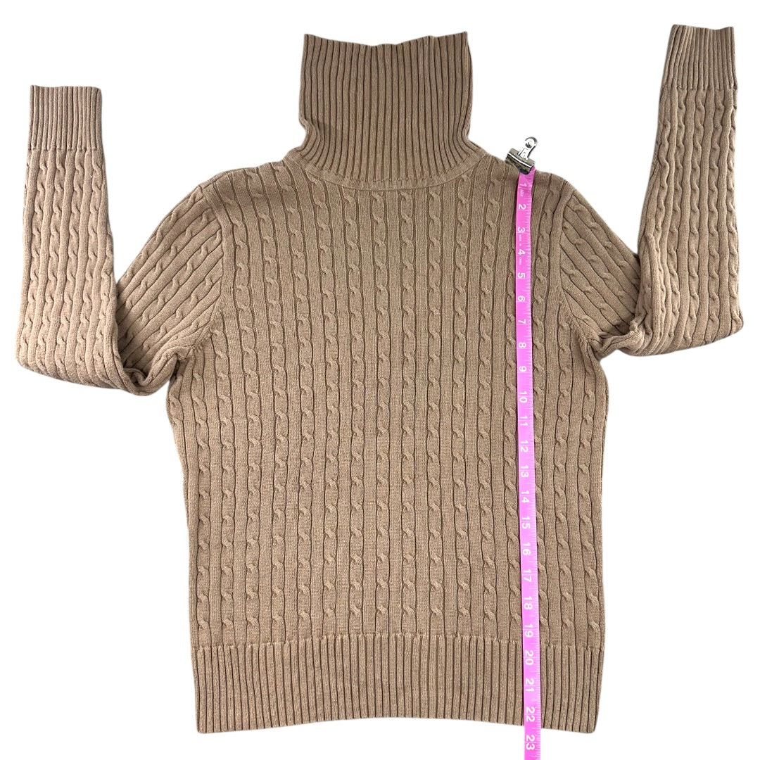 Jeanne Pierre Cable Knit Turtleneck Sweater