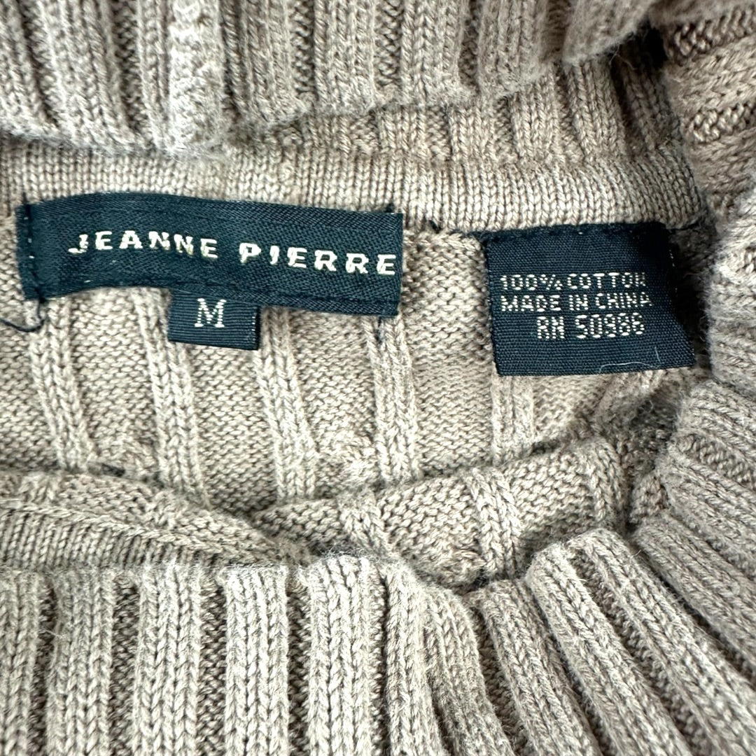 Jeanne Pierre Cable Knit Turtleneck Sweater