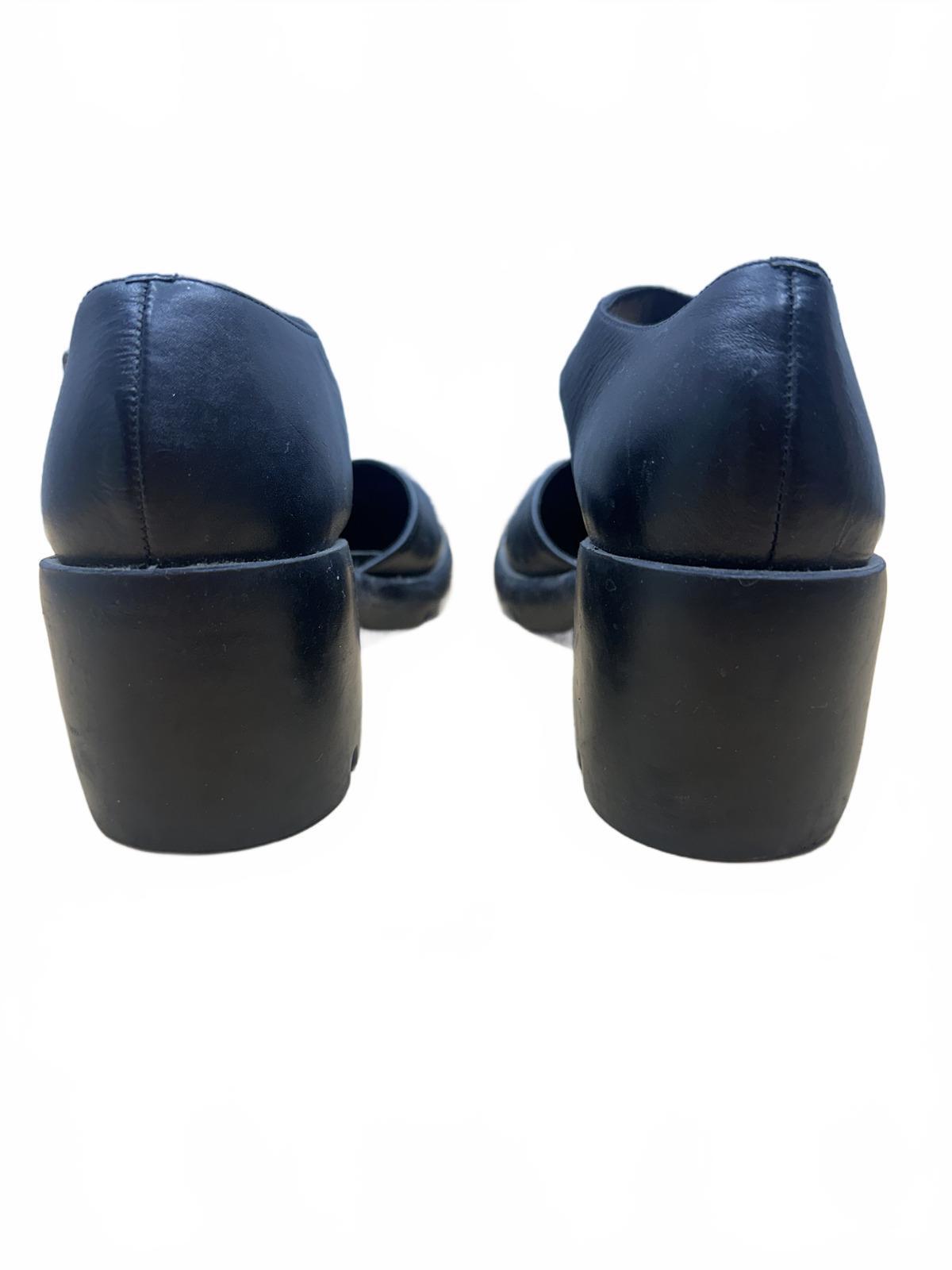 Croft & Barrow Black Leather Mary Jane Heels Vintage Inspired Preppy Twee