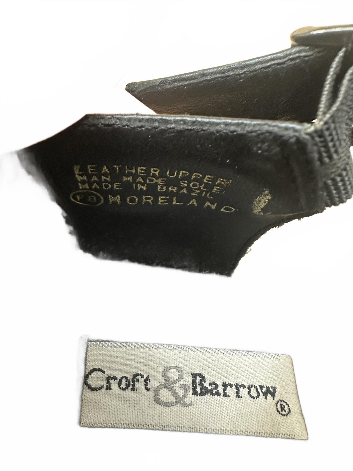 Croft & Barrow Black Leather Mary Jane Heels Vintage Inspired Preppy Twee