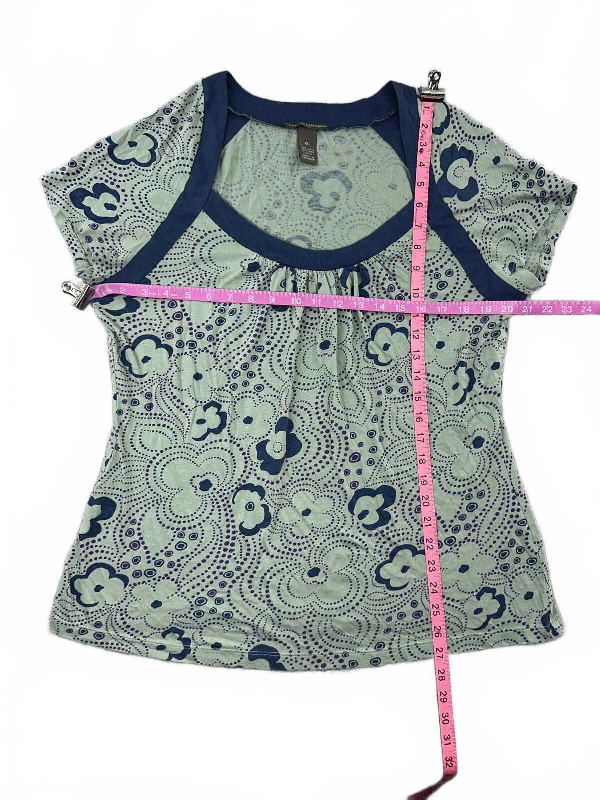 Hillard & Hanson Casual Y2K Paisley Floral Knit Top