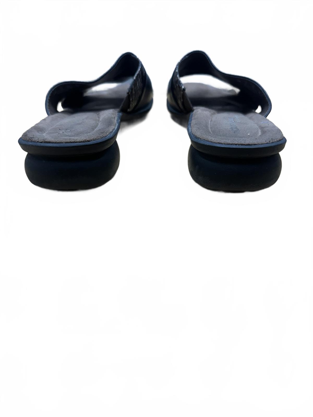 Natural Soul Slide Sandals Black and Snake Print Casual Summer Comfort