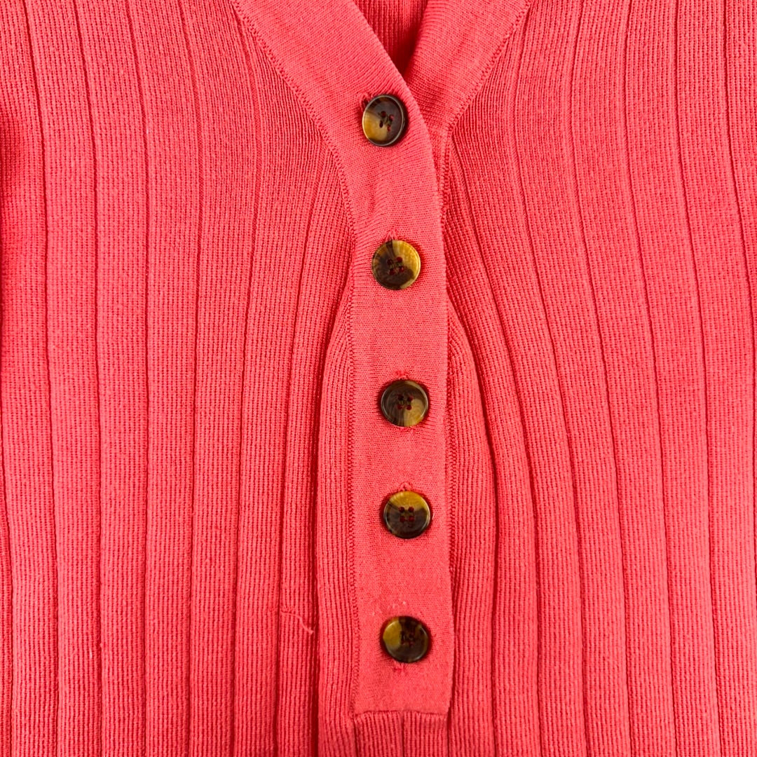 Ribbed Henley Sweater