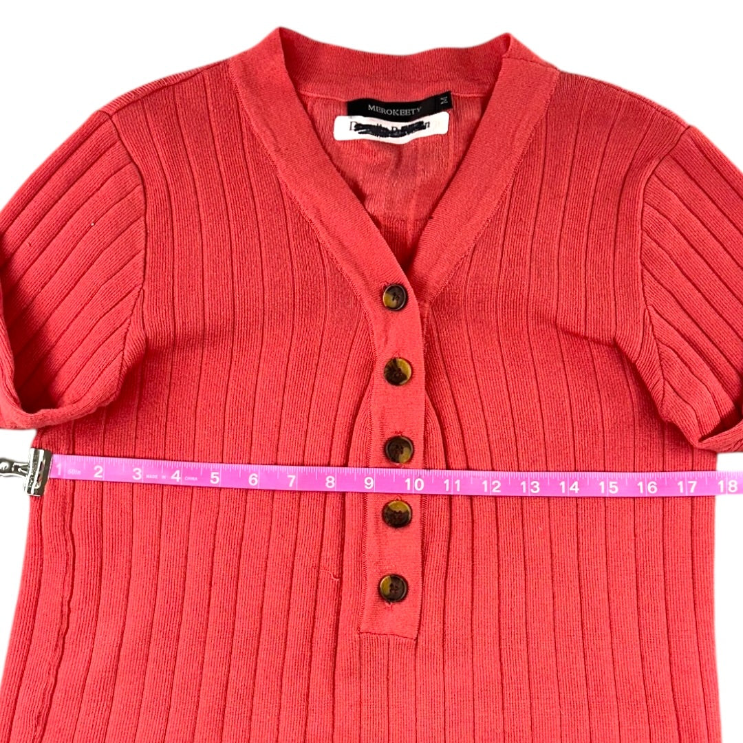 Ribbed Henley Sweater