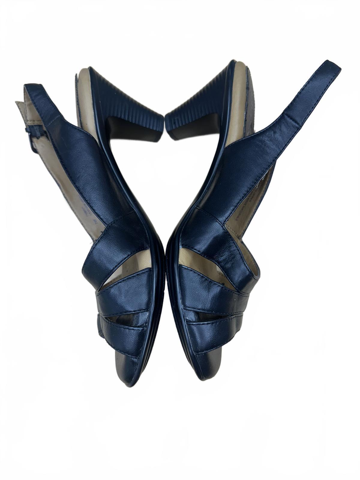 Softspots Black Slingback Heeled Sandals