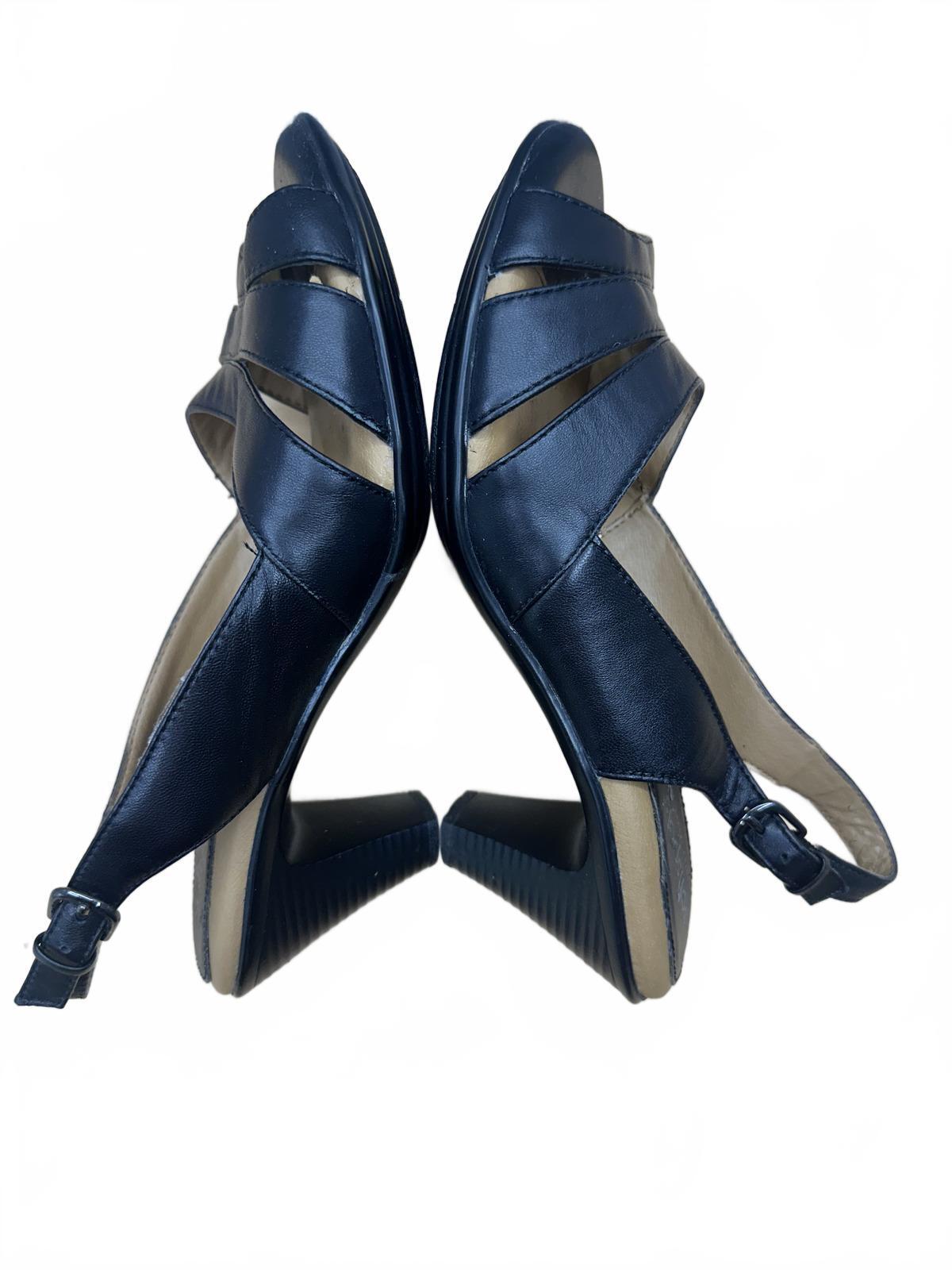 Softspots Black Slingback Heeled Sandals