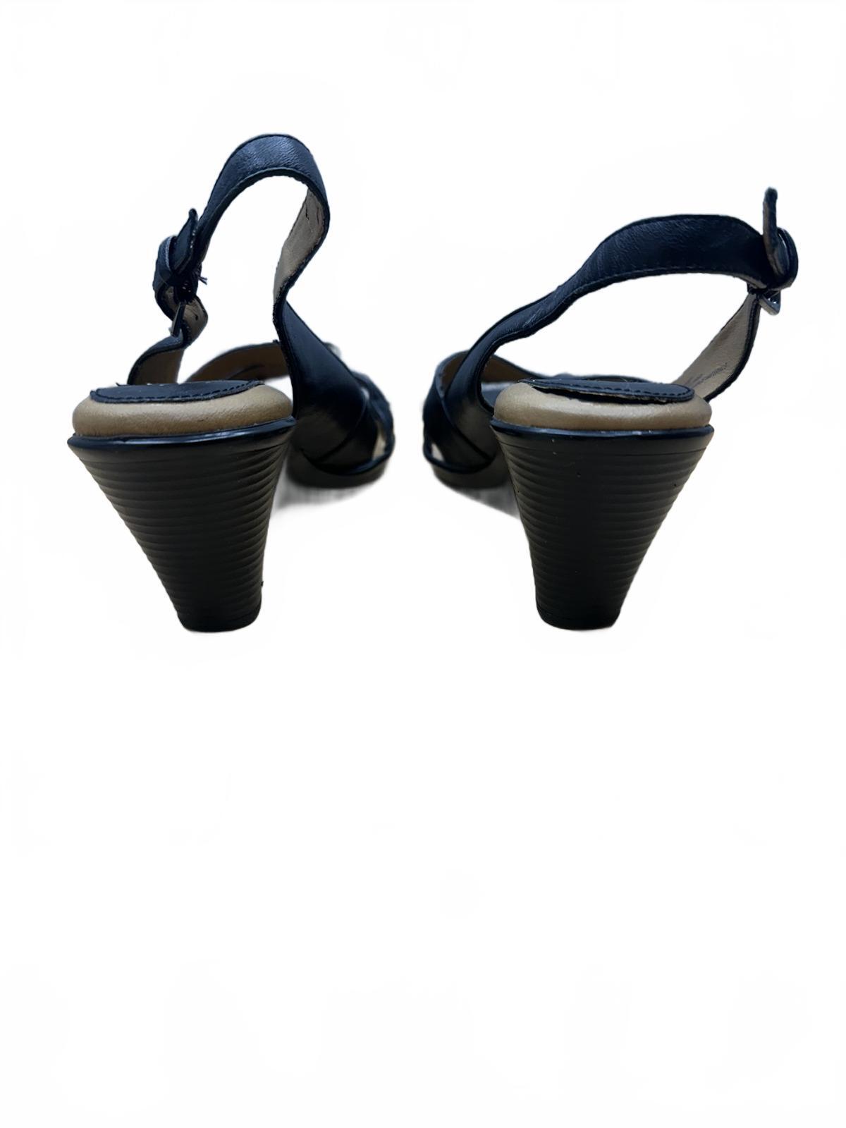 Softspots Black Slingback Heeled Sandals