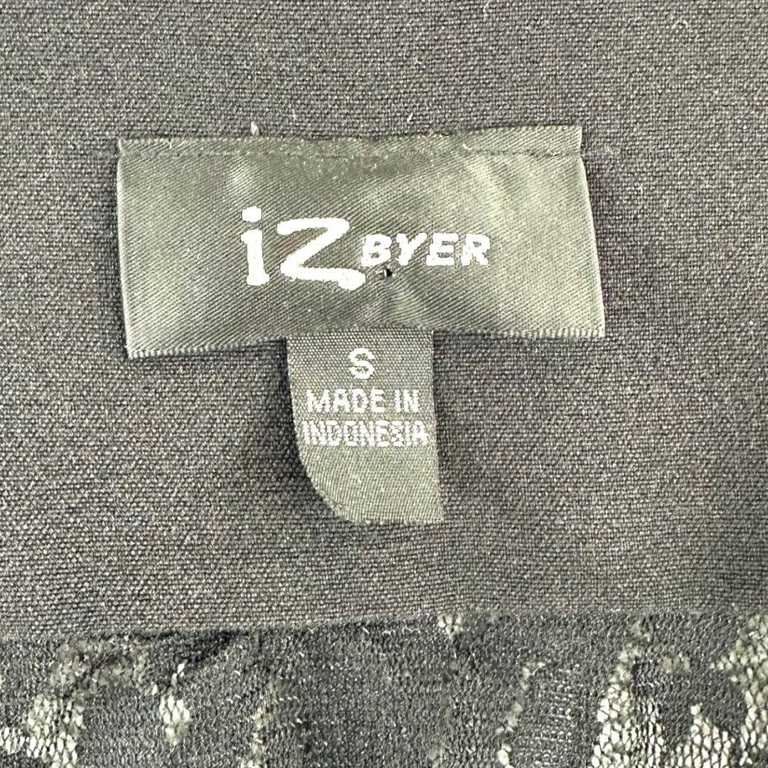 Iz Byer Black Lace Back Blazer