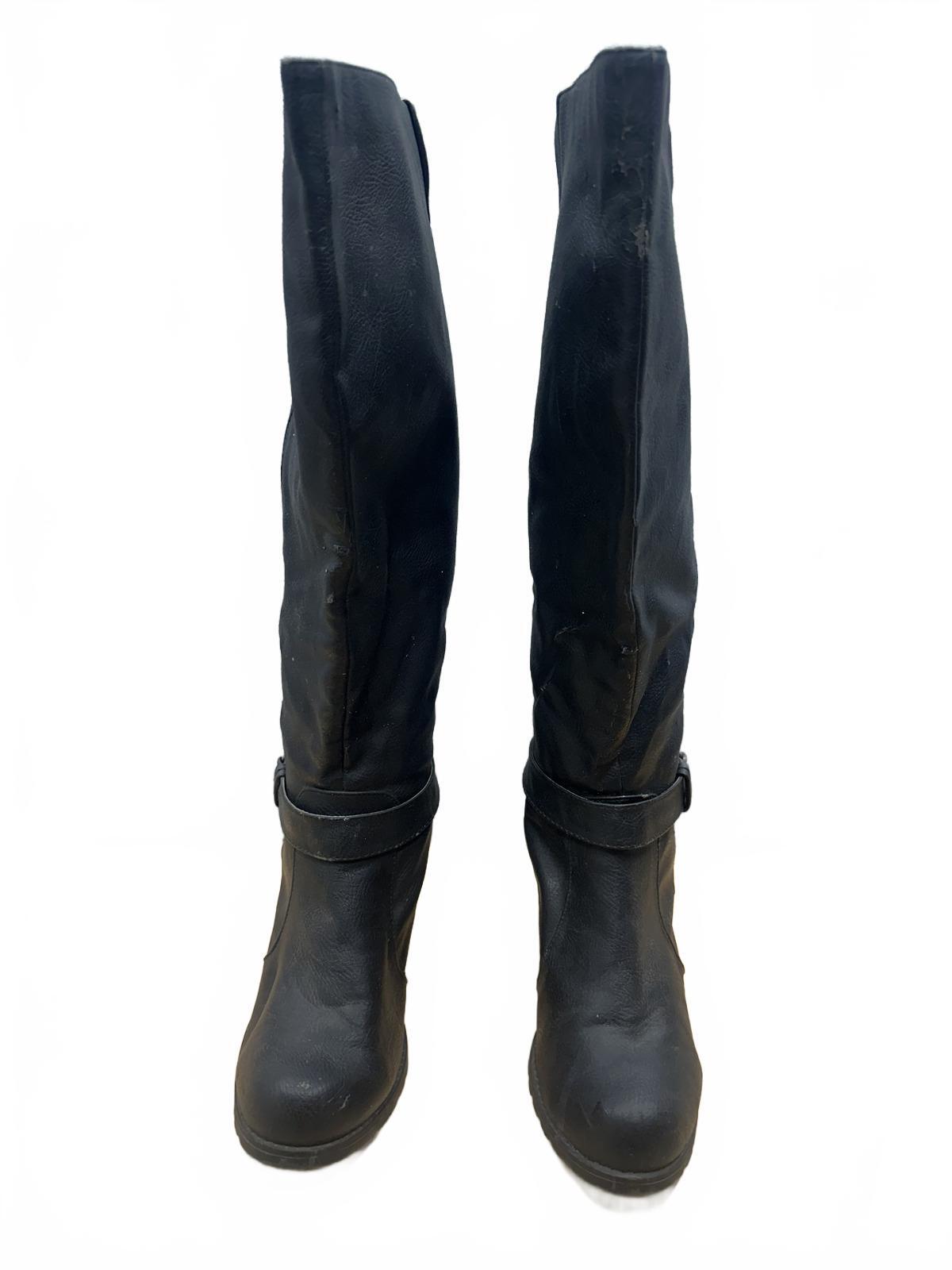 Relativity Black Knee High Boots Classic Edgy Style