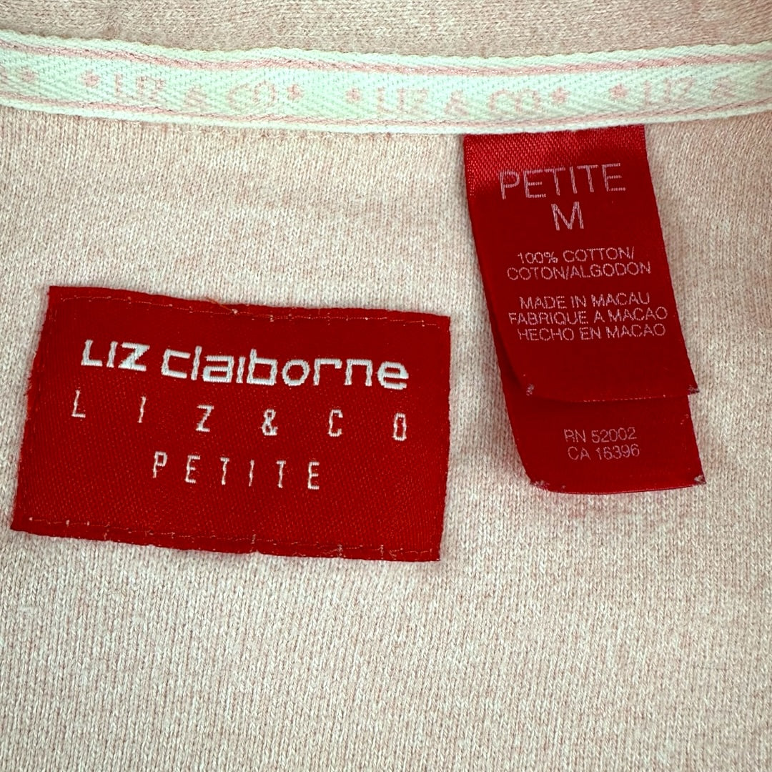 Liz Claiborne Petite short Sleeve Zip Up