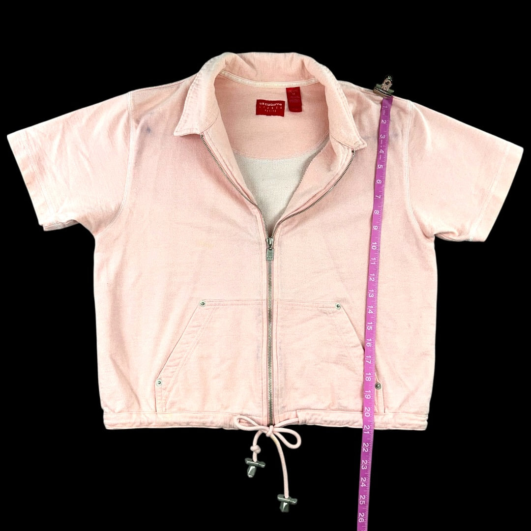 Liz Claiborne Petite short Sleeve Zip Up