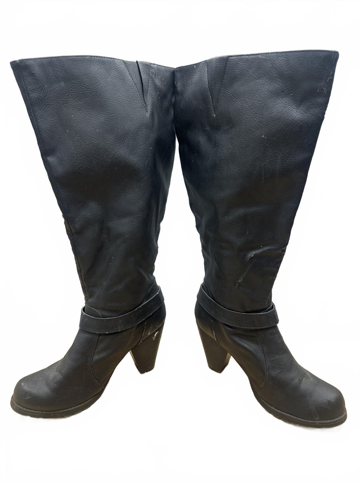 Relativity Black Knee High Boots Classic Edgy Style