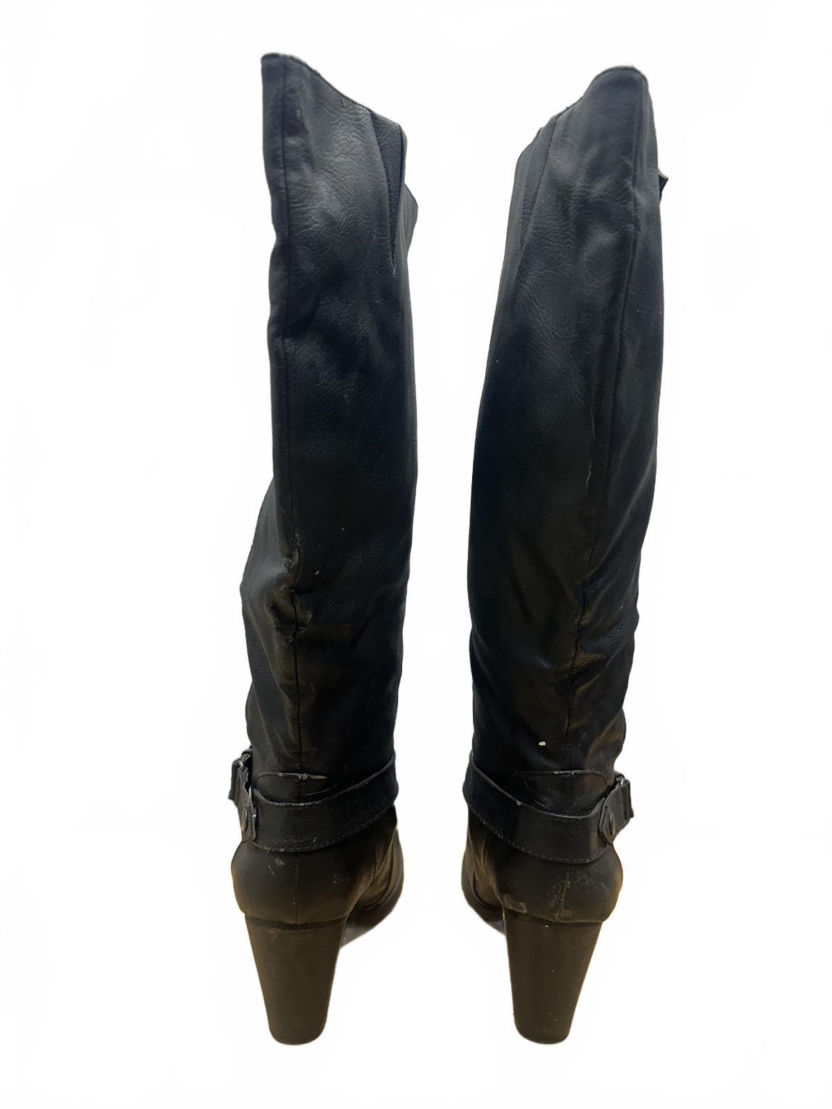 Relativity Black Knee High Boots Classic Edgy Style