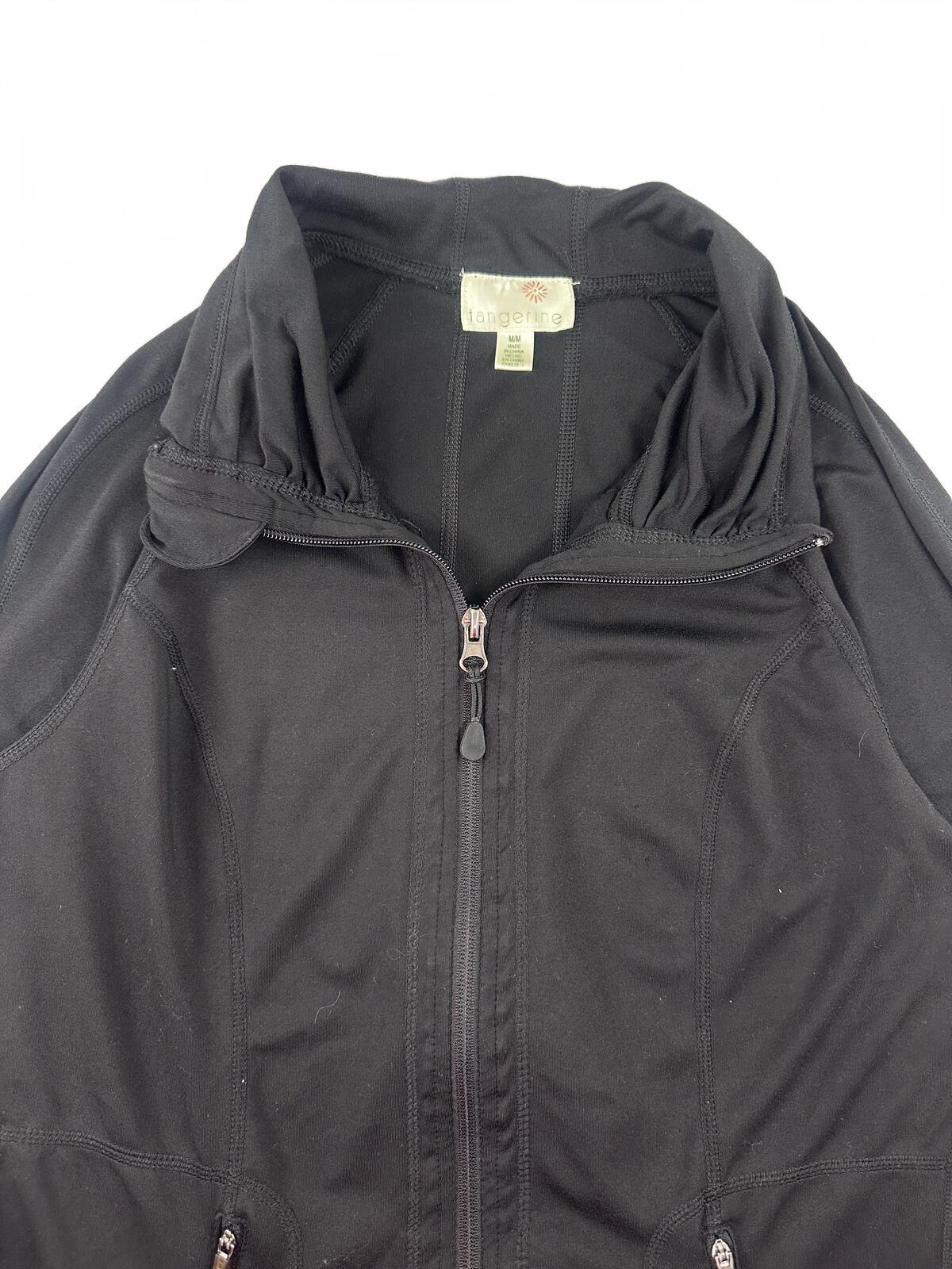Tangerine Black Zip Front Athletic Jacket