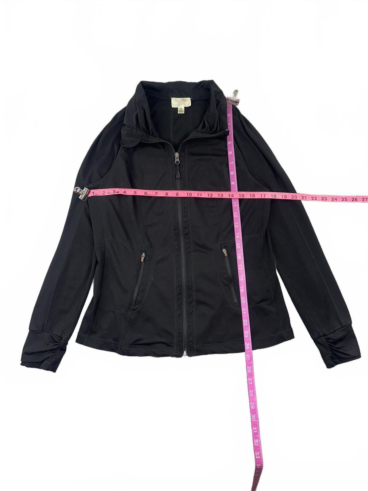 Tangerine Black Zip Front Athletic Jacket