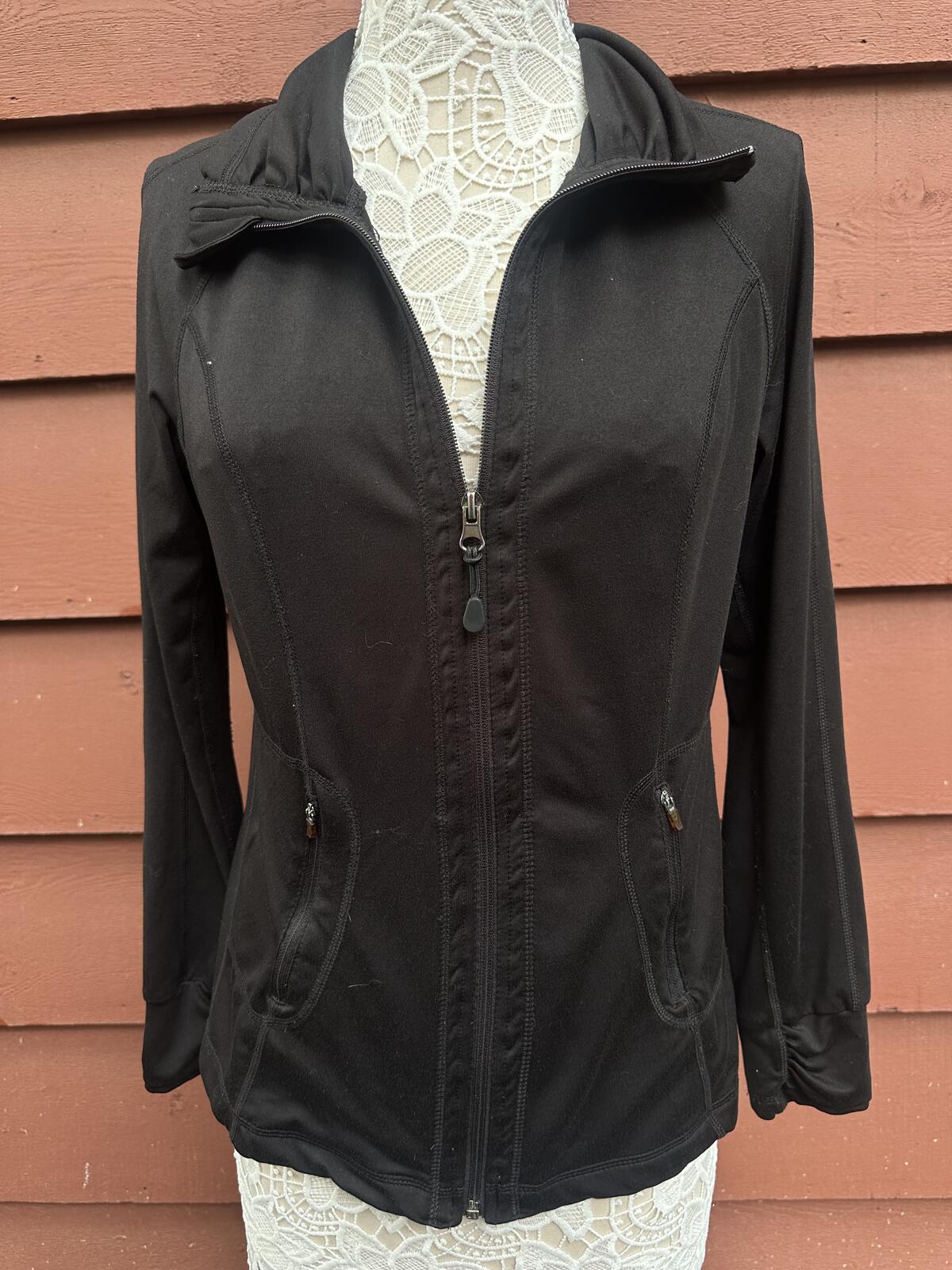 Tangerine Black Zip Front Athletic Jacket