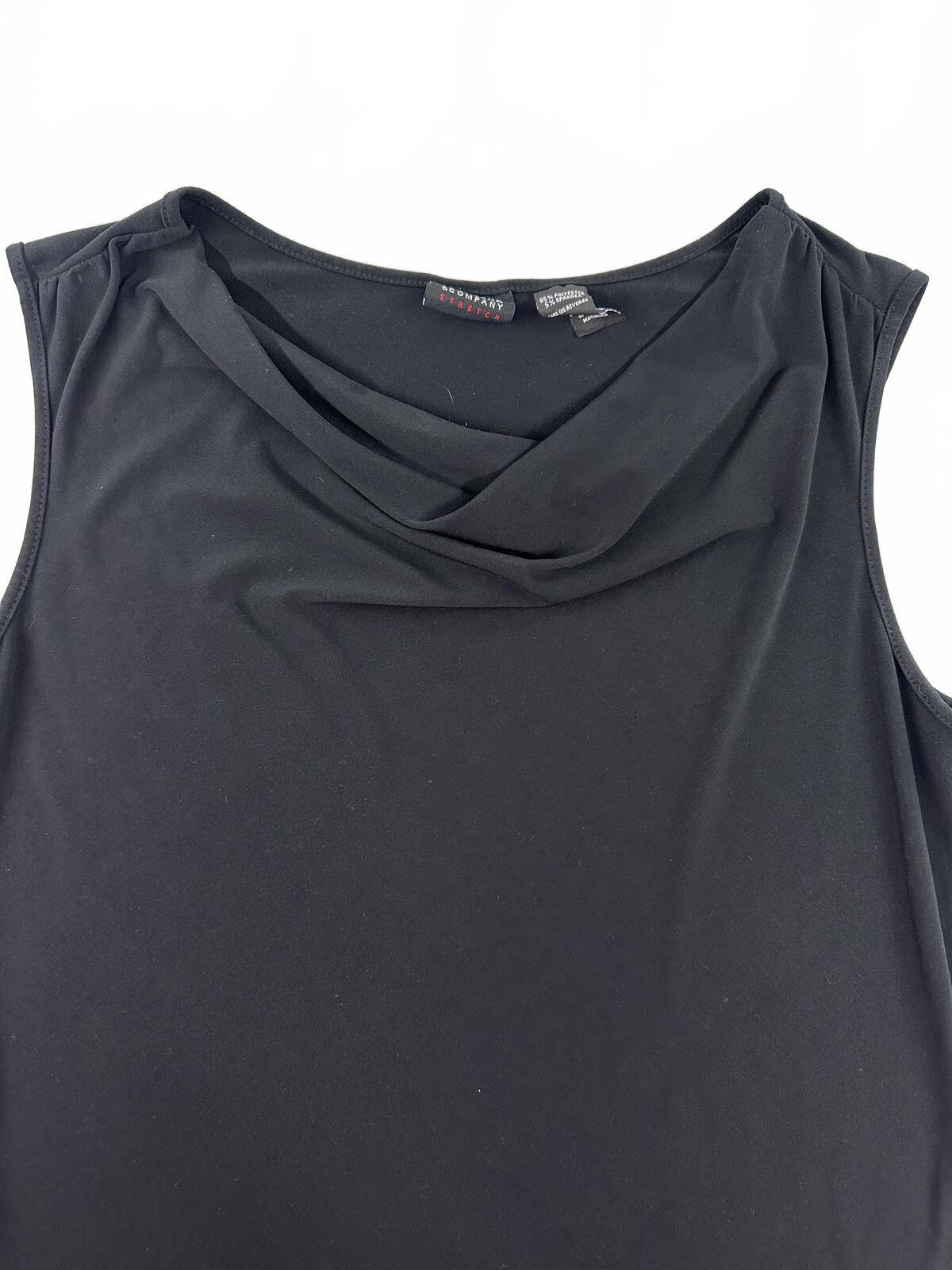 New York & Company Black Cowl Neck Sleeveless Stretch Top