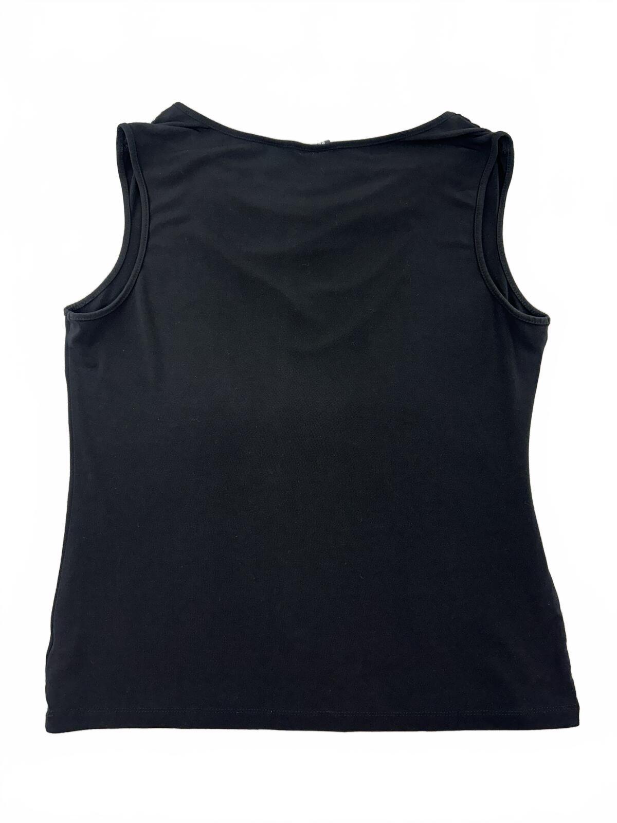 New York & Company Black Cowl Neck Sleeveless Stretch Top