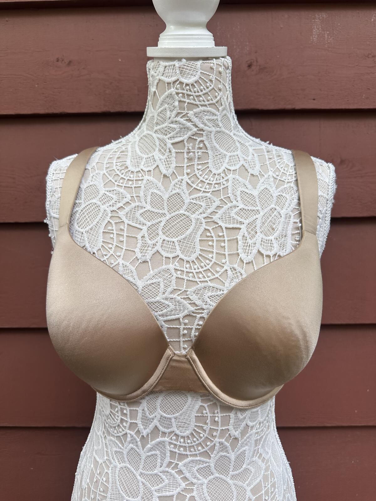 Soma Beige Lace Full Coverage Underwire Bra Size 36D Y2K Fairycore Feminine