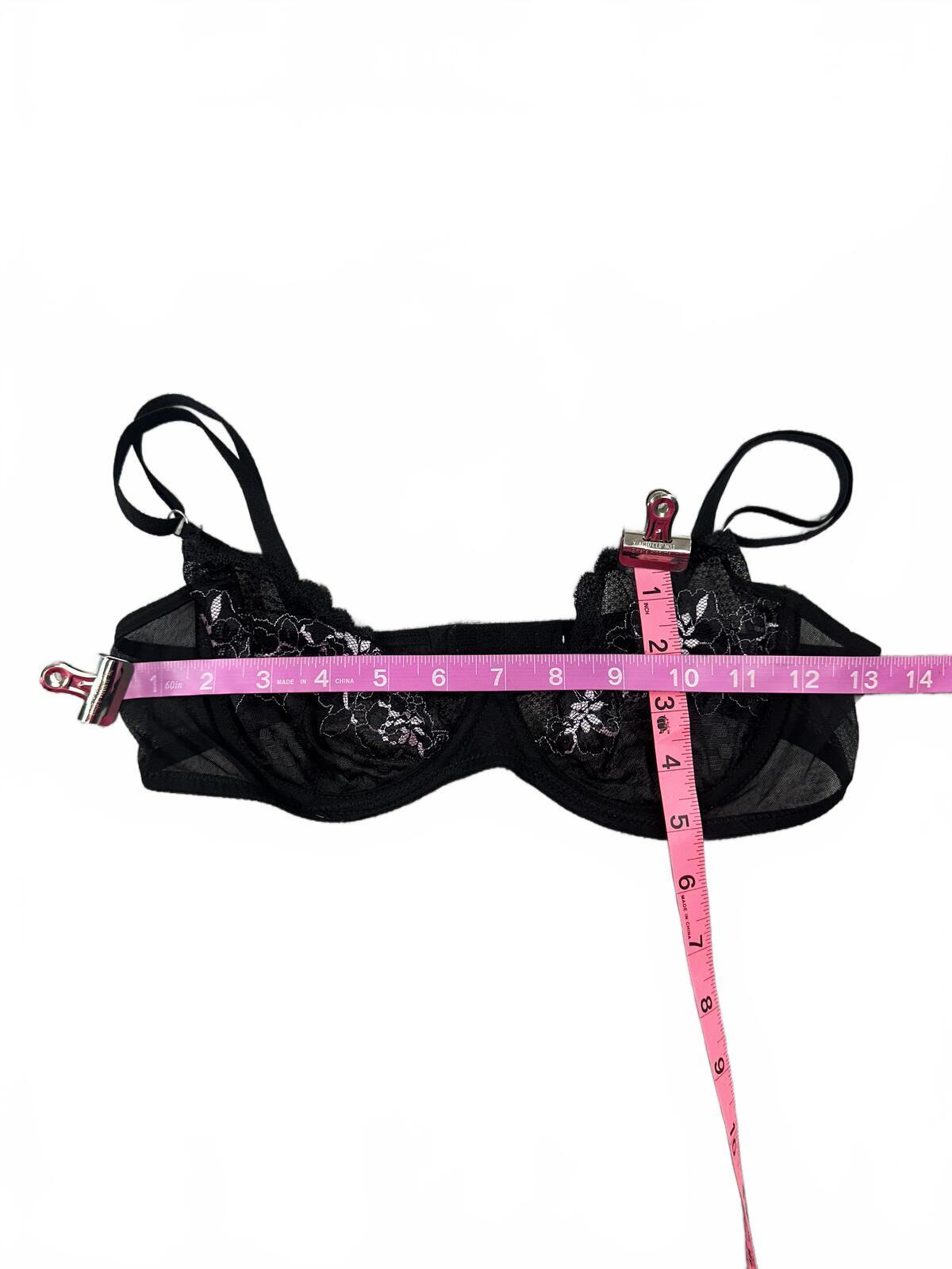 Y2K Black Lace Underwire Bra with Sheer Mesh Feminine Vintage Inspired Lingerie