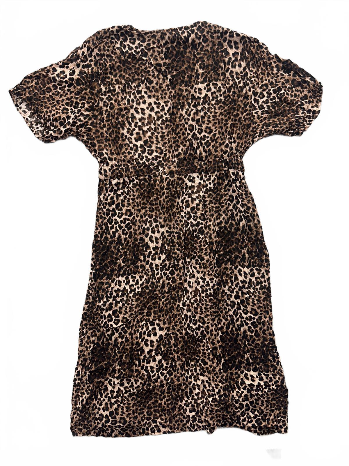 Wild Fable Leopard Print Tie Waist Dress Contemporary Bohemian