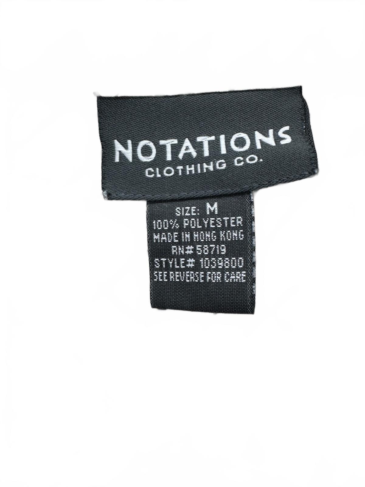 Notations Clothing Co. Vintage Inspired Beige and Black Abstract Grid Button Up