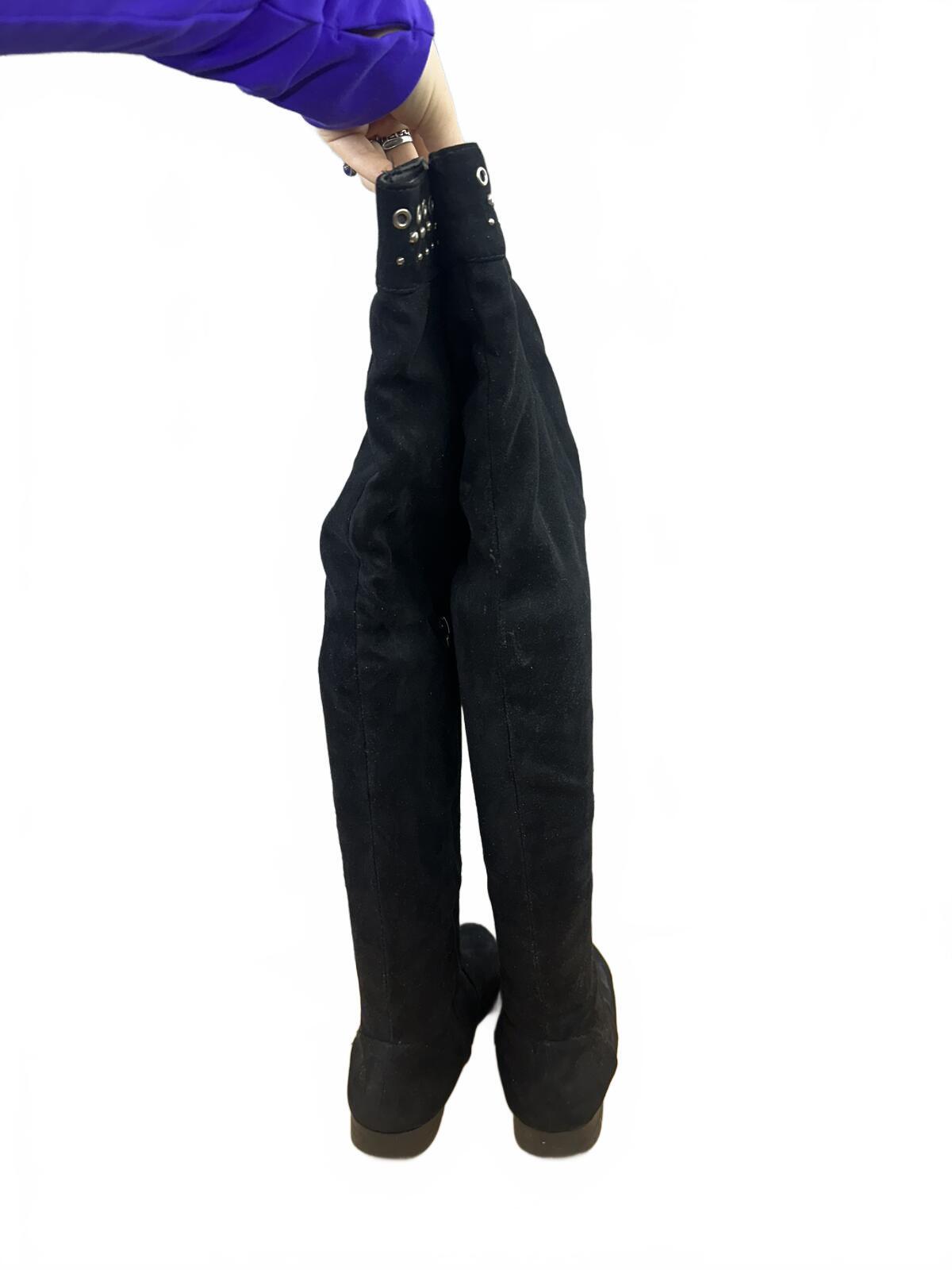 TALY  Black Studded Tall Boots