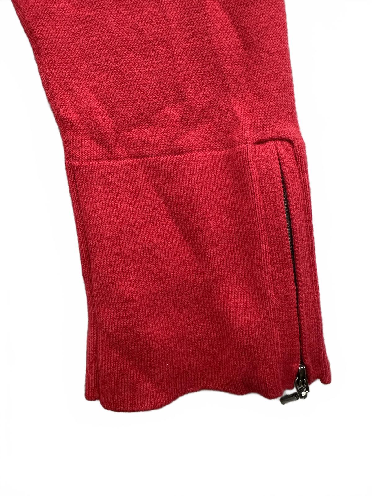 E P Pro Red V Neck Sweater Lightweight Knit Sporty Preppy
