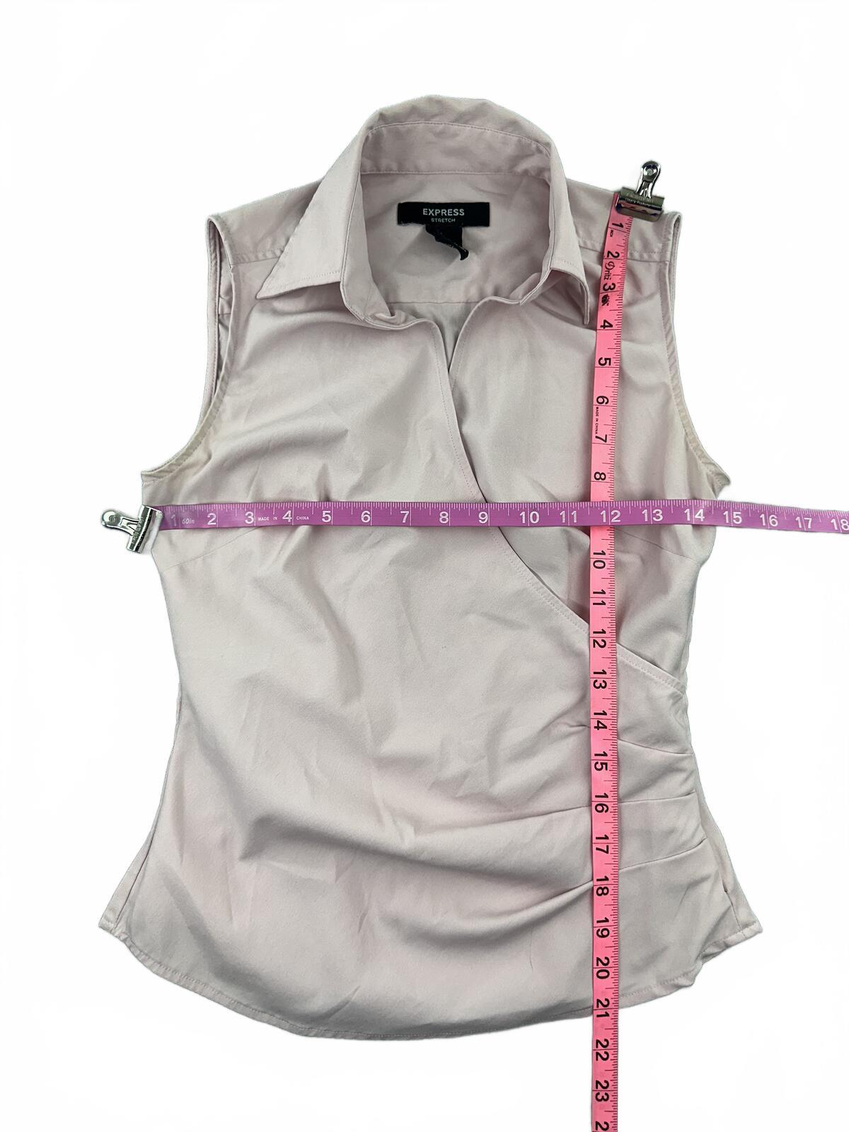 Express Stretch Sleeveless Wrap Blouse Y2K Fairycore Minimalist