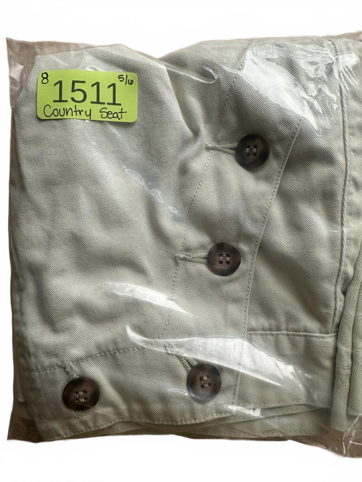 County Seat Vintage Beige Cotton Buttoned A Line Mini Skirt 1970s