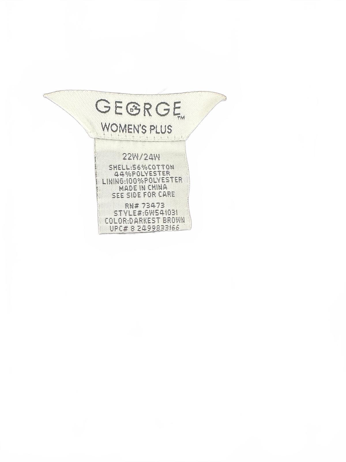 George Dark Brown Floral Jacquard Blazer Jacket Y2K Dark Academia