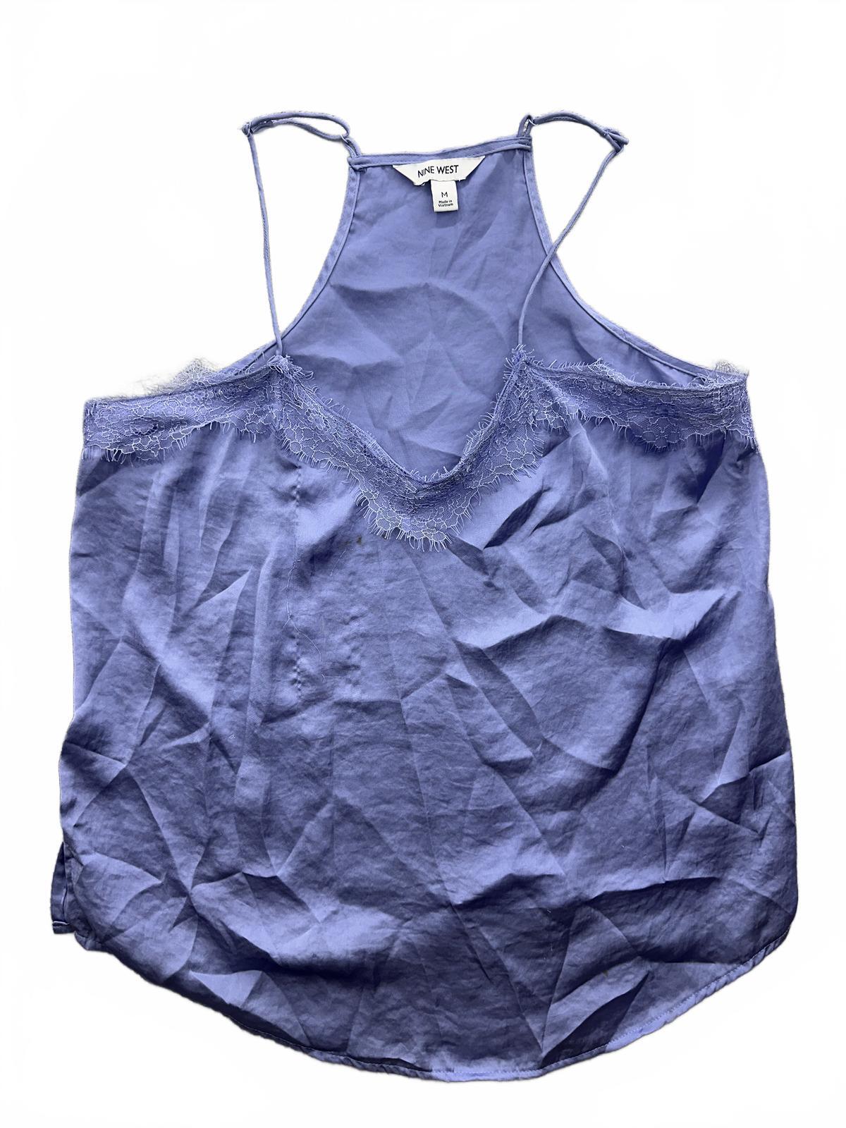 Nine West Lavender Lace Trim Cami Top Vintage Inspired