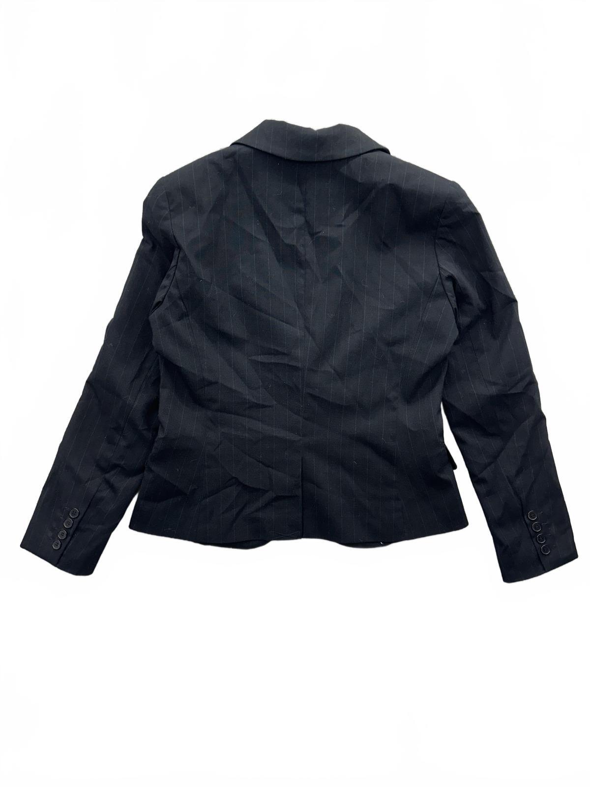 New York & Company Pinstripe Black Blazer Classic Professional Office