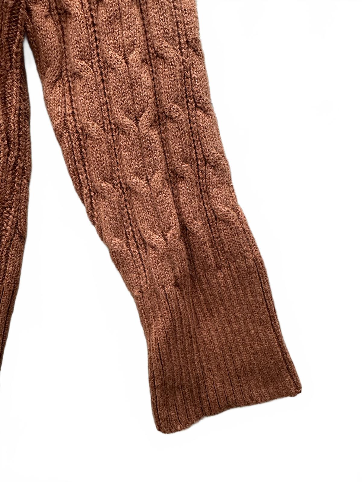 St. John's Bay Brown Cable Knit Turtleneck Sweater