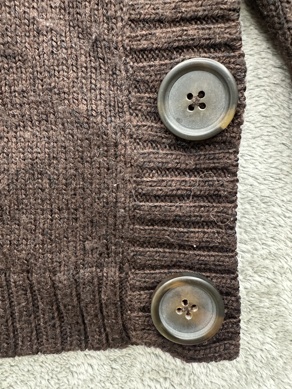 The Limited Brown Turtleneck Sweater with Side Button Detail