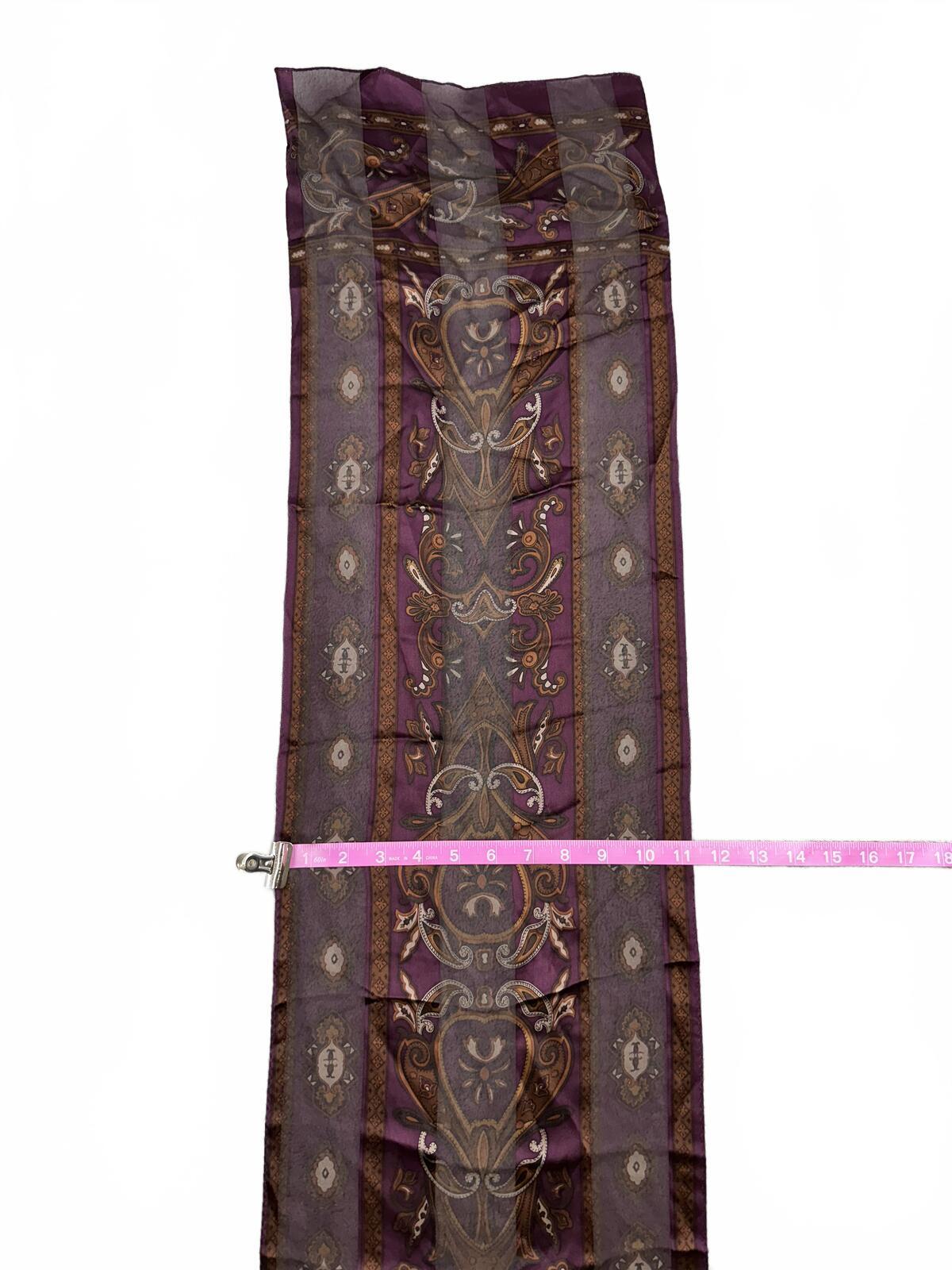 Vintage Purple Paisley Sheer Scarf