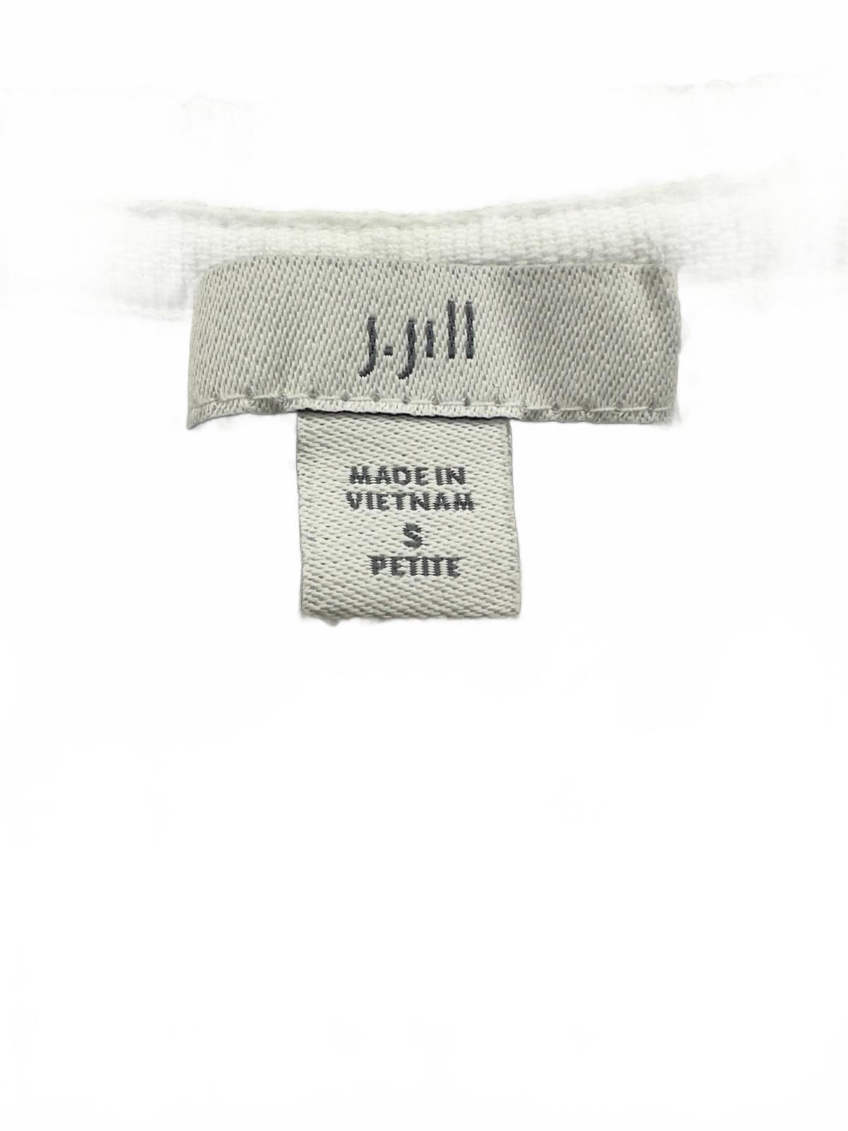 J Jill White Knit Tank Top Classic Scoop Neck Lightweight