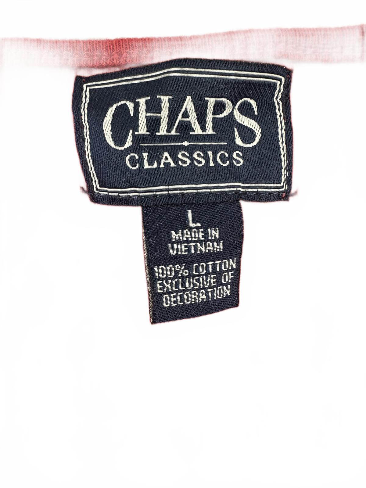 Chaps Classics Red Cotton Tank Top with Lace Trim Neckline Y2K Feminine