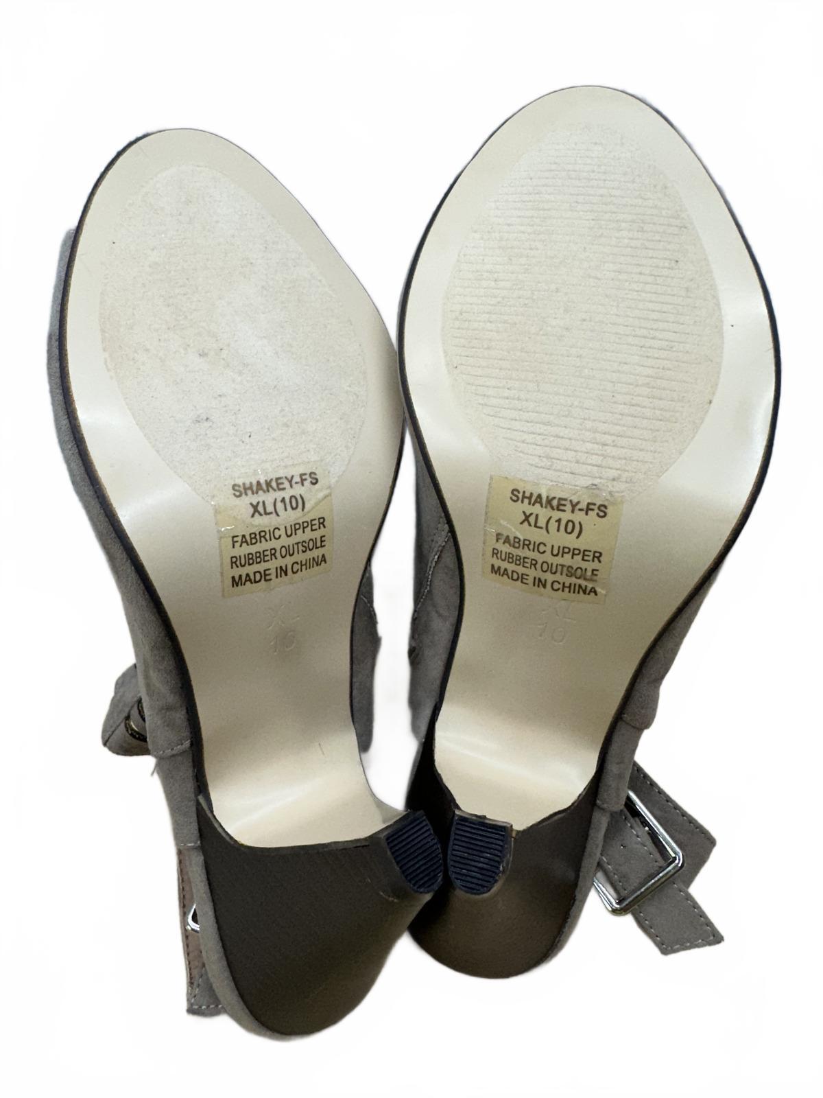 Rue21 Taupe Cutout Heeled Sandals Stylish Open Toe Mid Heel