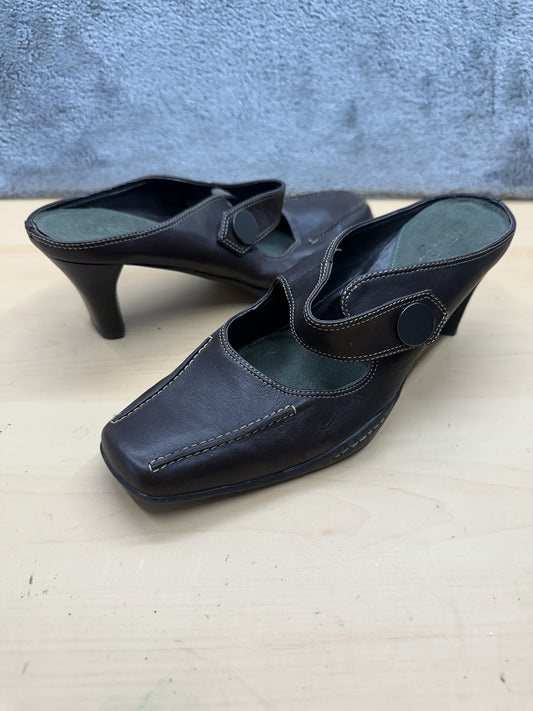 Aerosoles Brown Heeled Mules with Strap